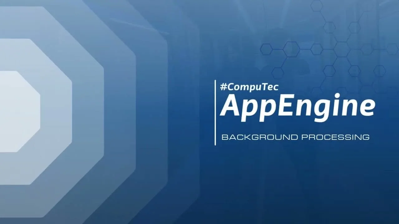 Video: CompuTec AppEngine 3.0 Background Processing