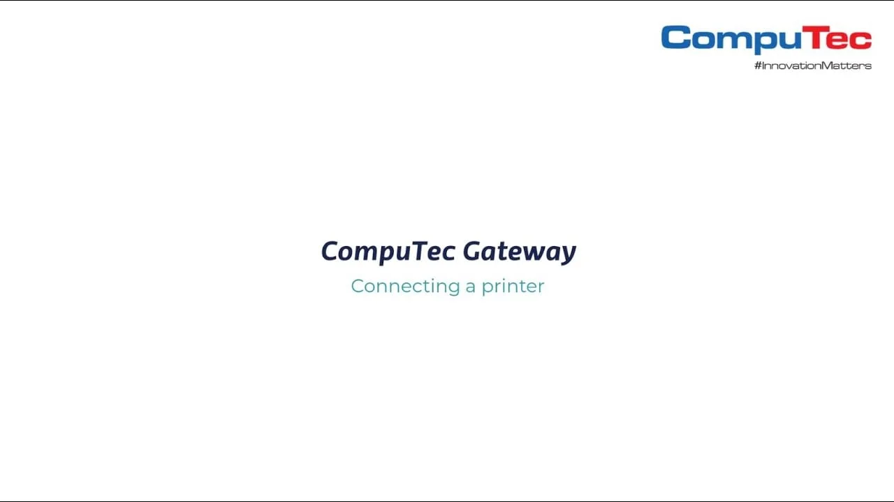 Video: CompuTec Gateway: Connecting a Printer