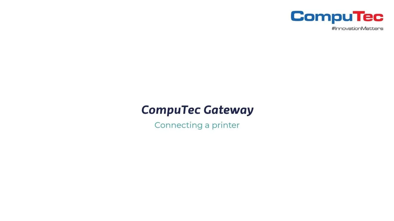Film: CompuTec Gateway: podłączanie drukarki
