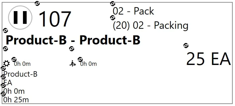 Task tile with additional custom fields listed below the standard fields