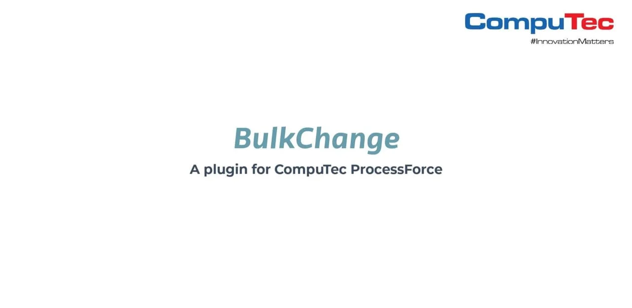 Film: Prezentacja BulkChange w CompuTec ProcessForce