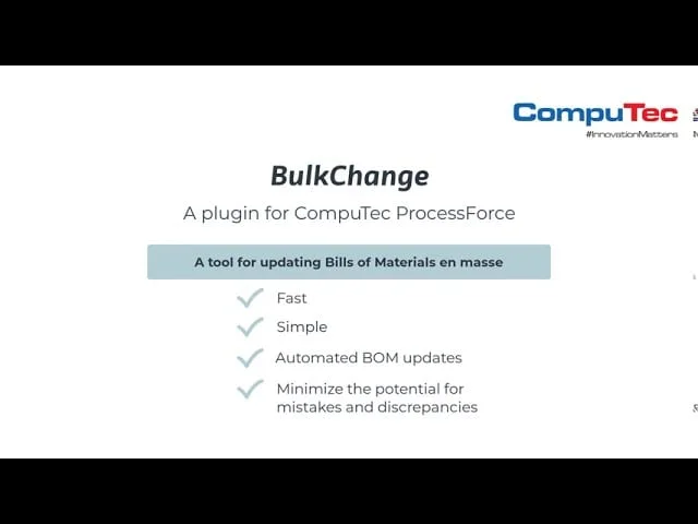 Video: CompuTec ProcessForce BulkChange Demonstration