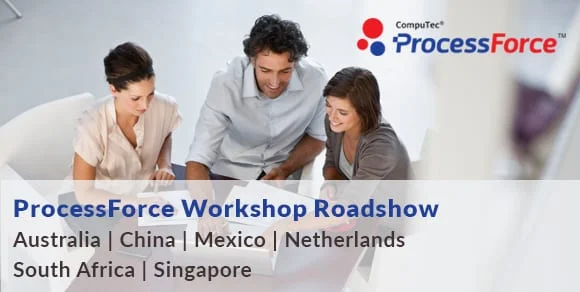 CompuTec ProcessForce Workshop Roadshow in Australia, China, Mexico, the Netherlands, South Africa, and Singapore