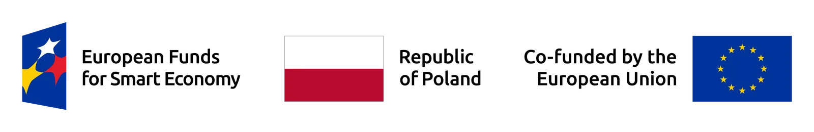 European Funds for Smart Economy, Republic of Poland, and Co-funded by the European Union logos