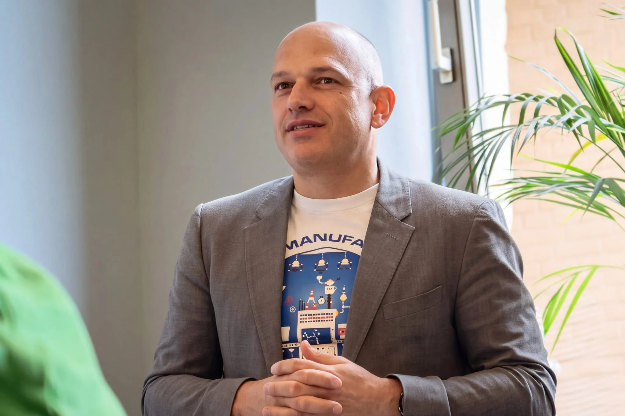 Lukasz Chomin, CEO and Founder of CompuTec, speaking at an SAP partner event.