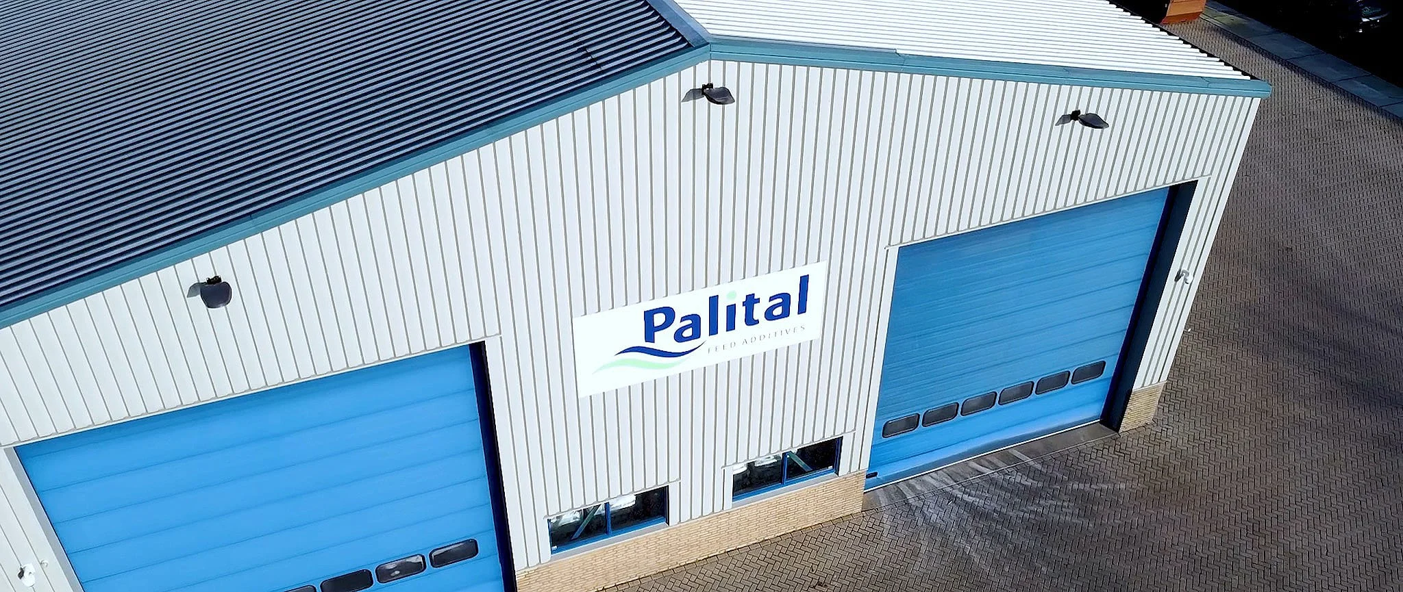 Aerial view of Palital Feed Additives' production facility in the Netherlands