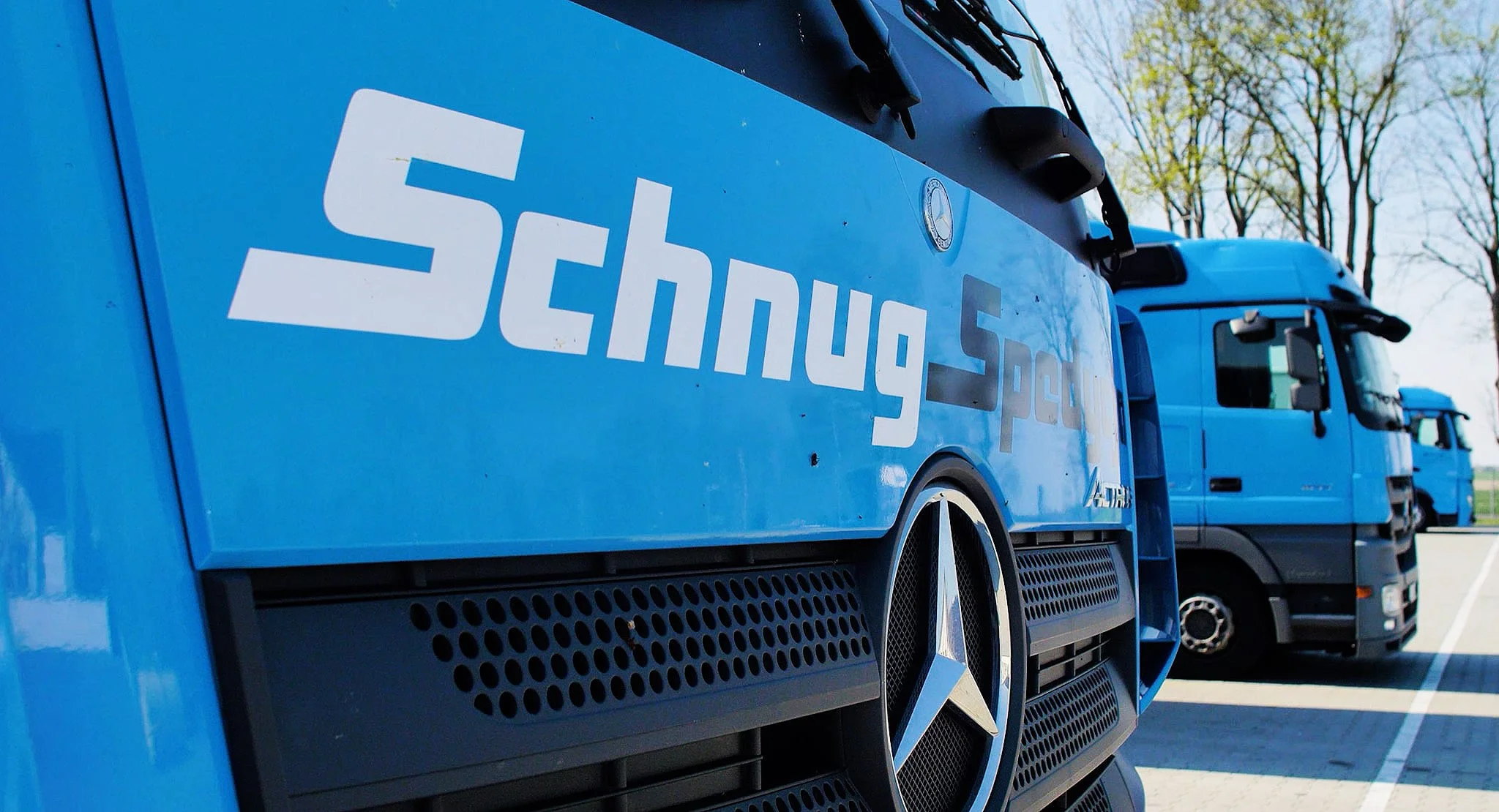 A Schnug-branded truck at the company's transport yard