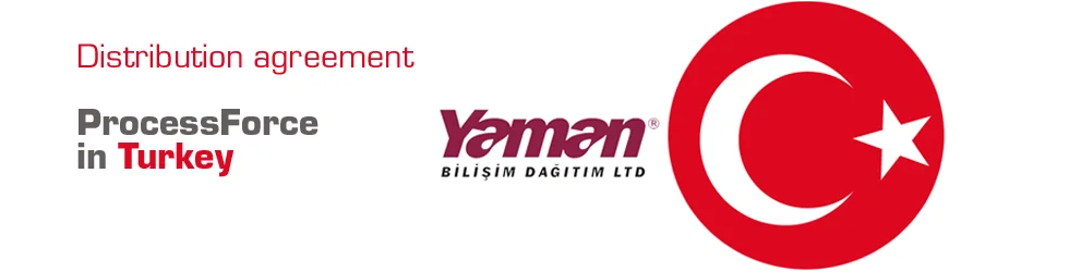 Yaman logo and the Turkish flag: distribution agreement for CompuTec ProcessForce in Turkey
