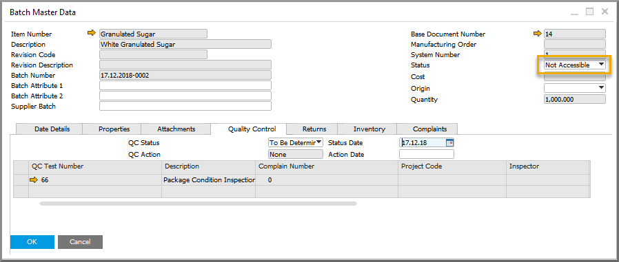 ProcessForce QC Test Batch Status Update 2