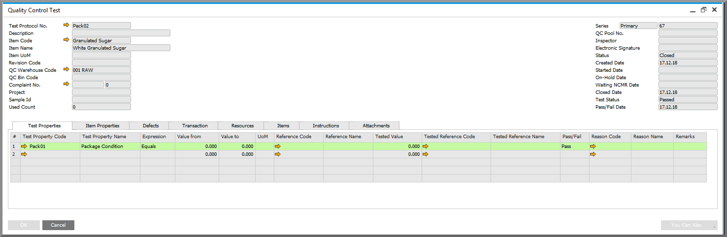 ProcessForce QC Test Batch Status Update 3