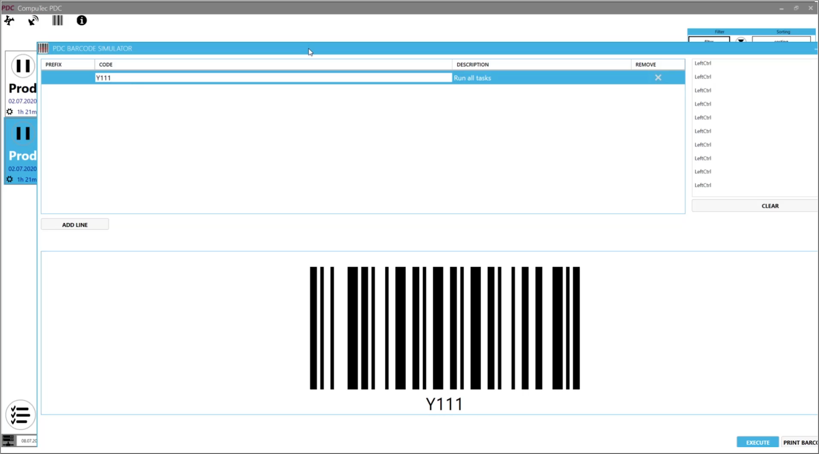 CompuTec PDC Barcode Scanner Simulator