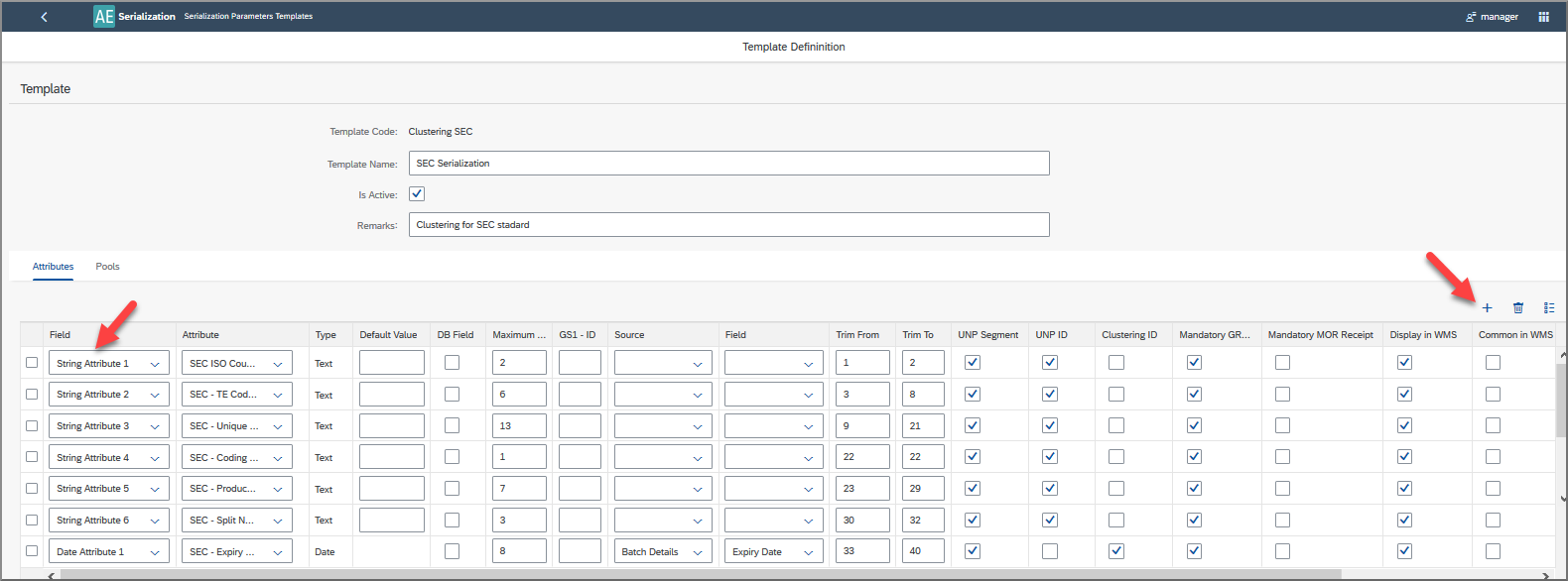 Serial number definition for clustering